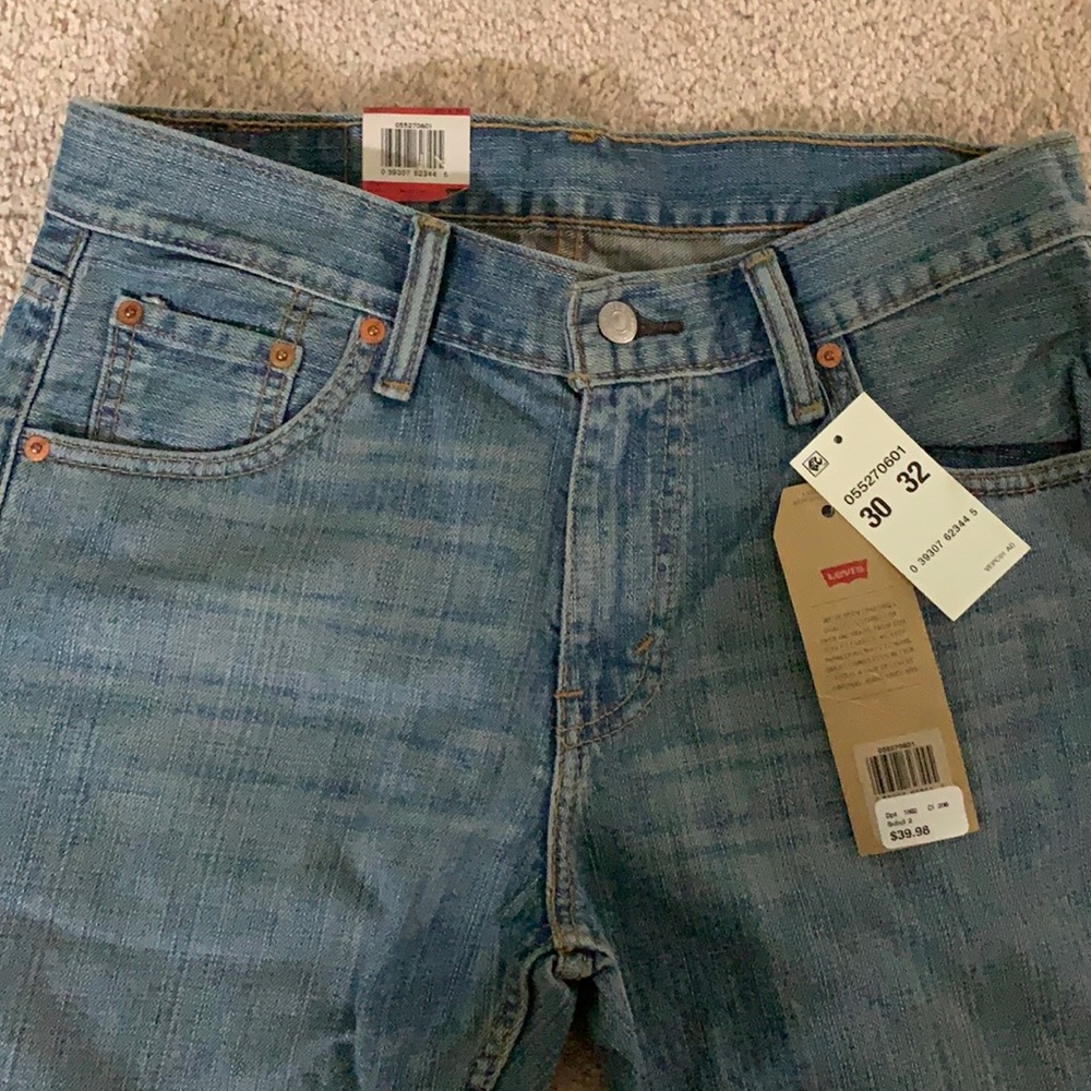 Stone Wash Denim Levi Jeans
